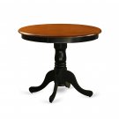 Antique round dinette kitchen table in black & cherry 36" diameter - no chair, sku#: ant-blk-tp