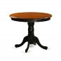 Antique round dinette kitchen table in black & cherry 36" diameter - no chair, sku#: ant-blk-tp