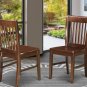 7pc Norfolk kitchen set, table with 6 wood seat dining chairs in mahogany. SKU#: NOFK7-MAH-W