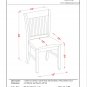 7pc Norfolk kitchen set, table with 6 dining chairs with padded seat in mahogany. SKU#: NOFK7-MAH-C