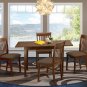 5pc Norfolk kitchen set, table with 4 dining chairs with padded seat in mahogany. SKU#: NOFK5-MAH-C