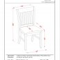 5pc Norfolk kitchen set, table with 4 dining chairs with padded seat in mahogany. SKU#: NOFK5-MAH-C