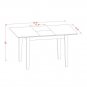 5pc Norfolk kitchen set, table with 4 wood seat chairs in oak Finish. SKU# NOFK5-OAK-W