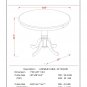 5pc Antique round table + 4 Plainville wood seat chairs, Buttermilk & Cherry SKU: ANPL5-WHI-W