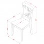 7pc Set Plainville Dining Table + 6 Avon Wood Seat Chairs in Cherry Black. SKU: PLAV7-BCH-W