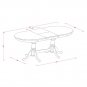 7pc Set Plainville Dining Table + 6 Avon Leather Seat Chairs in Saddle Brown. SKU: PLAV7-SBR-LC