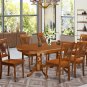 7pc Plainville Oval Dining Table + 6 Wood Seat Chairs Black & Cherry SKU: PLAI7-BLK-W
