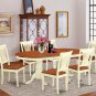 7pc Plainville Oval Dining Table + 6 Wood Seat Chairs Black & Cherry SKU: PLAI7-BLK-W