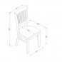 Set of 2 Vancouver dinette kitchen dining chairs with wood seat in black VAC-BLK-W