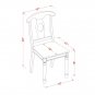 3PC Dublin round table w/2 drop leaves &2 Kenley wood seat chairs, Black & Cherry. SKU: DLKE3-BCH-W