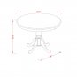 3PC Antique Round Kitchen Table + 2 Avon Wood Seat Chairs Black & Saddle Brown SKU# ANAV3-BCH-W