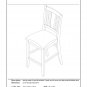 3pc Buckland rectangular counter height table + 2 faux leather seat chairs black, SKU: BUCK3-BLK-LC
