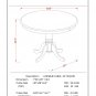 3PC Antique Round Kitchen Table + 2 Avon Wood Seat Chairs Black & Saddle Brown SKU# ANAV3-BCH-W