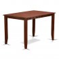 3pc Buckland rectangular counter height table + 2 wood seat chairs in mahogany, SKU: BUCK3-MAH-W