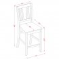 3pc Buckland rectangular counter height table + 2 wood seat chairs in mahogany, SKU: BUCK3-MAH-W