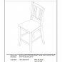 3pc Buckland rectangular counter height table + 2 wood seat chairs in mahogany, SKU: BUCK3-MAH-W