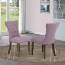 Set of 2 Gallatin parsons chairs w/ distressed Jacobean finished legs & Dahlia fabric SKU# GAP7T40