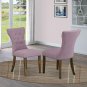 Set of 2 Gallatin parsons chairs w/ distressed Jacobean finished legs & Dahlia fabric SKU# GAP7T40