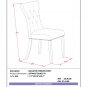 Set of 2 Gallatin parsons chairs w/ mahogany finished legs & beige fabric SKU# GAP3T32