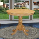 ANTIQUE ROUND DINETTE KITCHEN TABLE IN OAK FINISH 36" DIAMETER - NO CHAIR, SKU#: ANT-OAK-T