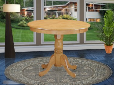 ANTIQUE ROUND DINETTE KITCHEN TABLE IN OAK FINISH 36" DIAMETER - NO CHAIR, SKU#: ANT-OAK-T