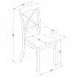 Set of 2 Boston dinette kitchen dining chairs w/ fabric padded seat in cappuccino SKU# BOC-CAP-C