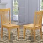 5pc Oxford dinette set, 36x36 square table with 4 wood seat chairs light oak OXPO5-OAK-W