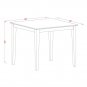 36x36" Square Pub Counter Height Table No Chairs in Buttermilk Cherry SKU# VNT-WHI-T