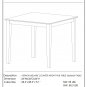 36x36" Square Pub Counter Height Table No Chairs in Mahogany SKU# VNT-MAH-T