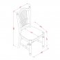 7pc Oval dining table with 6 Dover wood chairs cherry black SKU# KEDO7-BCH-W