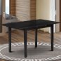 5pc Norfolk kitchen set, table with 4 padded chairs in black. SKU#: NOCL5-BLK-C