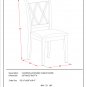 5pc Norfolk kitchen set, table with 4 padded chairs in black. SKU#: NOCL5-BLK-C