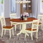 5pc Dining Set, Kenley oval pedestal table + 4 Danbury chairs buttermilk cherry KEDA5-BMK-W