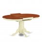 5pc Dining Set, Kenley oval pedestal table + 4 Danbury chairs buttermilk cherry KEDA5-BMK-W