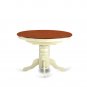 5pc Dining Set, Kenley oval pedestal table + 4 Danbury chairs buttermilk cherry KEDA5-BMK-W
