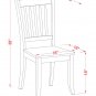 5pc Dining Set, Kenley oval pedestal table + 4 Danbury chairs buttermilk cherry KEDA5-BMK-W