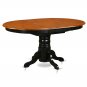 5pc Dining Set, Kenley oval pedestal table + 4 Danbury chairs black and cherry KEDA5-BCH-W