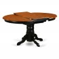 7pc Dining Set, Kenley oval pedestal table + 6 Danbury chairs black and cherry KEDA7-BCH-W