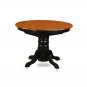 7pc Dining Set, Kenley oval pedestal table + 6 Danbury chairs black and cherry KEDA7-BCH-W