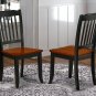 7pc Dining Set, Kenley oval pedestal table + 6 Danbury chairs black and cherry KEDA7-BCH-W
