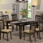 Parfait 7pc Dining Set- 54x54 Dining Table + 6 padded chairs cappuccino finish PFCA7-CAP-C
