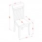 Parfait 7pc Dining Set- 54x54 Dining Table + 6 padded chairs cappuccino finish PFCA7-CAP-C