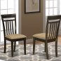 Parfait 7pc Dining Set- 54x54 Dining Table + 6 padded chairs cappuccino finish PFCA7-CAP-C