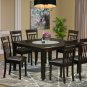 Parfait 7pc Dining Set- 54x54 Dining Table + 6 leather padded chairs cappuccino PFCA7-CAP-LC