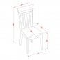 Parfait 7pc Dining Set- 54x54 Dining Table + 6 leather padded chairs cappuccino PFCA7-CAP-LC
