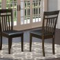 Parfait 7pc Dining Set- 54x54 Dining Table + 6 leather padded chairs cappuccino PFCA7-CAP-LC