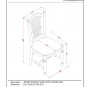 Set of 2 Dover kitchen dining chairs with plain wood seat in buttermilk cherry DOC-WHI-W