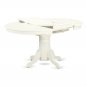 7pc Dining Set, Avon oval pedestal table + 6 Clarksville dining chairs in linen white AVCL7-LWH-W
