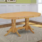 Vancouver Double Pedestal Dining Table L76"xW40" in Oak, Chair is not included, SKU: VT-OAK-T+B