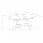 9-PC Vancouver Dining Set, Oval Table w/8 Fabric Upholstered Seat Oak finish, SKU: VANC9-OAK-C